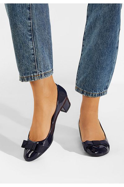 B T Shoes Pantofi Cu Toc Lacuiti Navy Carasca