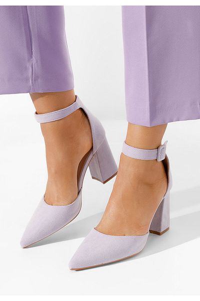 B T Shoes Pantofi Cu Toc Gros Freya Mov