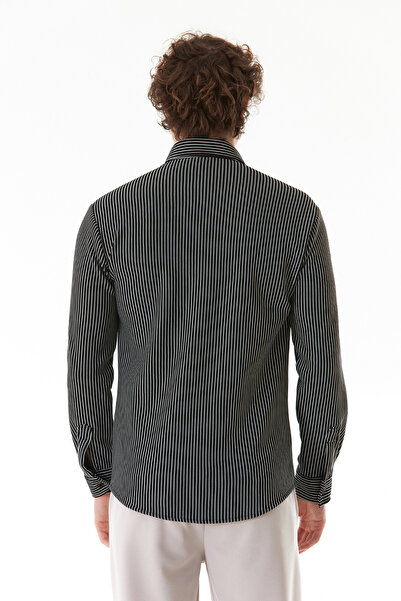 Fulla Moda Çizgili Fitilli Gömlek