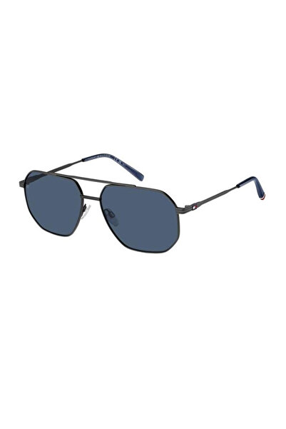 Tommy Hilfiger Ochelari de soare bărbătești TH2191/S SVK/KU, metal, albastru, 60 mm