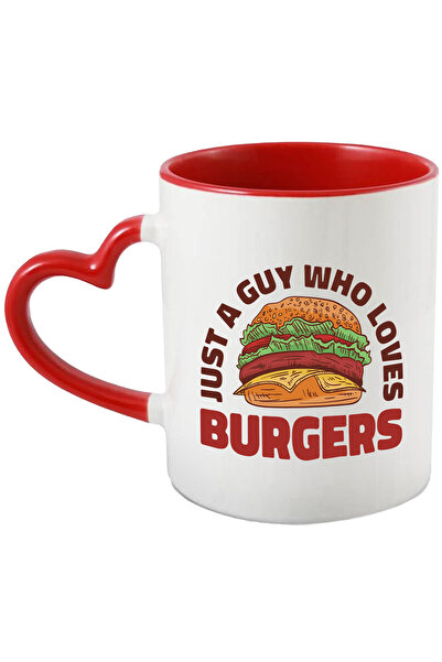 StoryGift Romania Cana Cu Mesaj In Engleza Just A Guy Who Loves Burgers, Fast Food, Multicolor 330, Cu ,stg