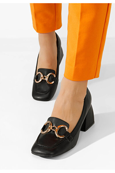 B T Shoes Γόβες με χοντρό τακούνι Lidia μαύρα