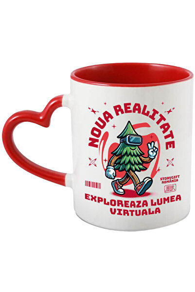 StoryGift Romania Cana Cu Brad Verde Cu Ochelari Vr Text Noua Realitate Explo...