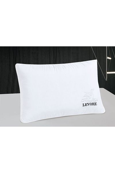 HOURS Livori Hotel Pillowcase Set, 2 Pieces, Embroidered on the Sides, 1400g x 2
