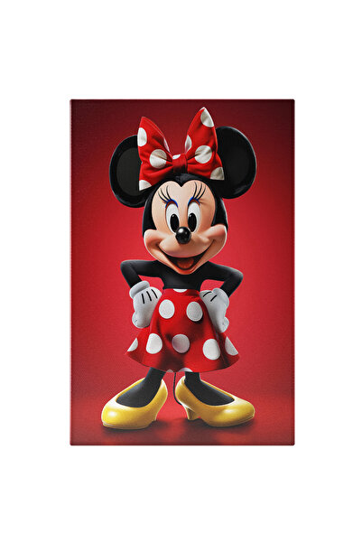 StoryGift Romania Tablou Canvas: Minnie In Rochie Cu Buline Si Funda Asortata...