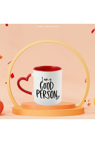 StoryGift Romania Mug with the message in English "I am a good person" - I am a good person with Man, Cu, STG