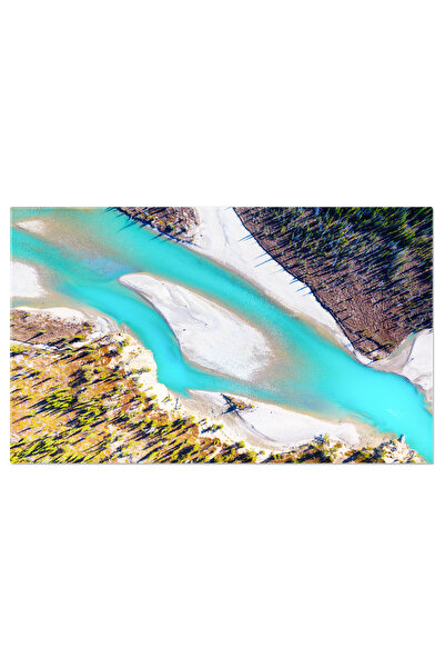 StoryGift Romania Tablou Canvas 140 X 90cm Raul Si Padurea In Valea Glaciara ...