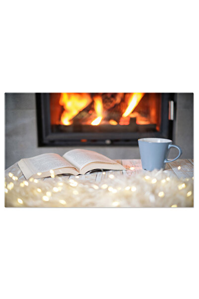 StoryGift Romania Tablou Canvas Conceptul Hygge Cu Carte Si Ceai, Confort, Ca...