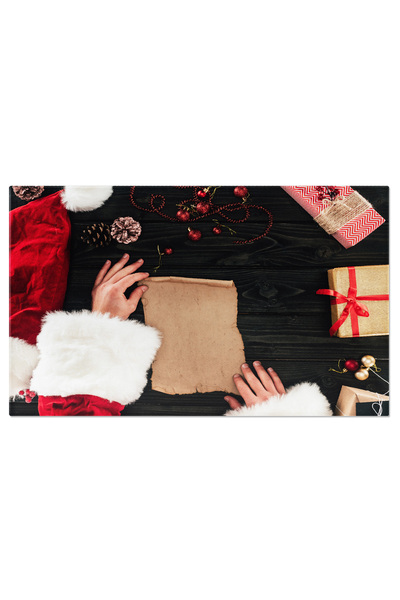 StoryGift Romania Tablou Canvas Preparative De Craciun Mos Craciun Cu Papiros...