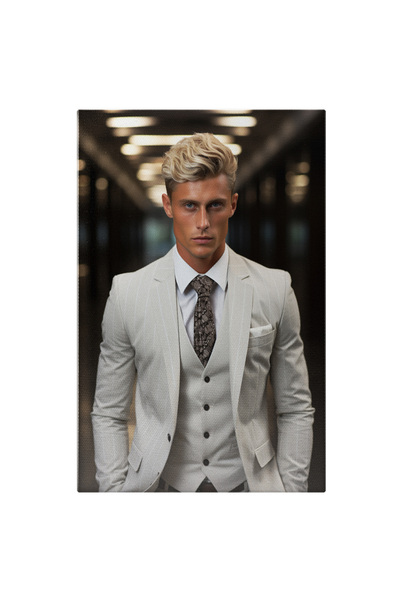 StoryGift Romania Tablou Canvas: Fotografie Cu Un Barbat La Costum Alb - Seri...