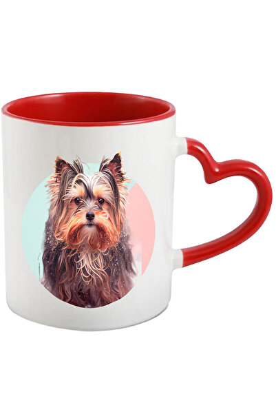 StoryGift Romania Cana Cu Catel, Portret, Picaturi, Yorkshire Terrier, Multic...
