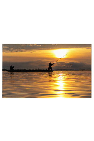 StoryGift Romania Tablou Canvas Pescar Asian In Actiune, Actiune, Asia, Pesca...