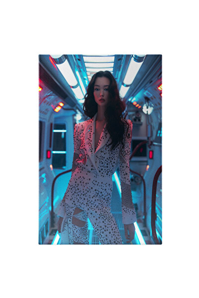 StoryGift Romania Tablou Canvas: Bruneta Cu Păr Lung Din Capsula Viitorului C...