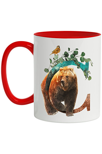 StoryGift Romania Cana Cu Litera, C, Urs, Vrabioara, Plante, Multicolor 330 M...