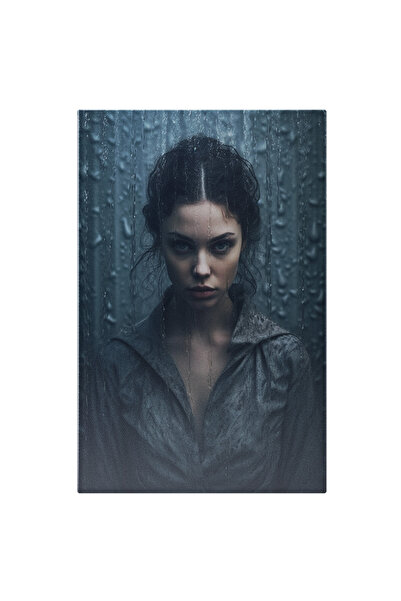 StoryGift Romania Tablou Canvas: Portretul Unei Fete Dragute - Picaturi Geam ...