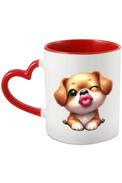 StoryGift Romania Cana Cu Un Catel Care Face Cu Ochiul Si Da Un Pupic, Ilustr...