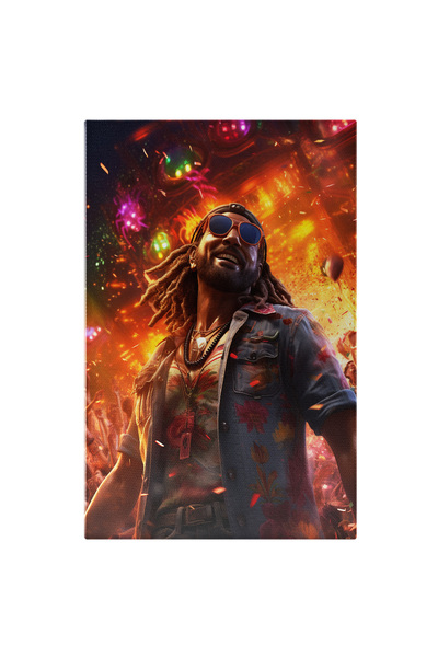 StoryGift Romania Tablou Canvas: Jamaican Și Cadru Festiv- Cultură Și Artă Pi...