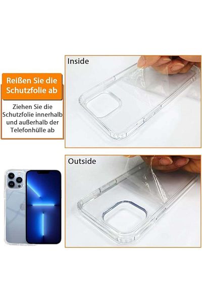 Karll Case with cord for iPhone 12 PRO, silicone/textile, transparent, 6.1 inches