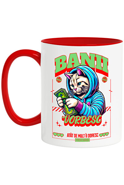 StoryGift Romania Cana Pisica Gangster Numarand Bacnote Banii Vorbesc, 330ml,...