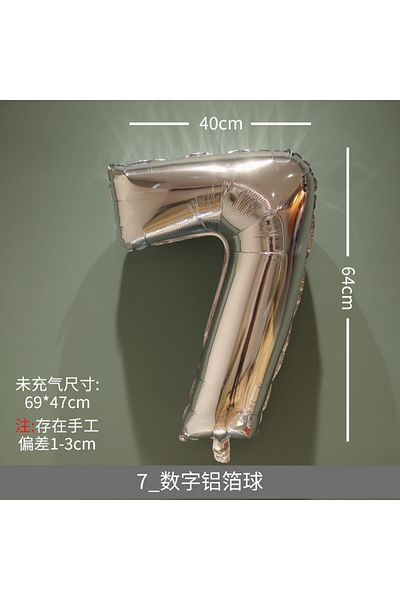 Nehir Birthday Age Number Indicator 80 cm Number Foil Balloon