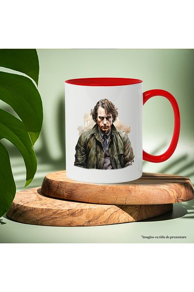 StoryGift Romania Mug With Joker, DC, Villain, Movie Lovers, Jacket, Multicolor 330 ml, Ce, Cu,STG