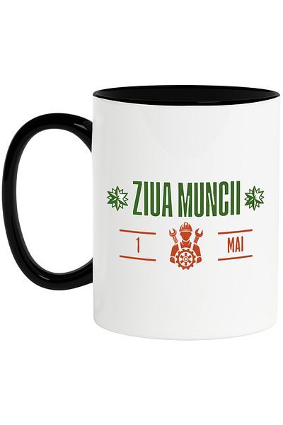 StoryGift Romania Labor Day Mug May 1st, Free Day, Working People Celebration, 330ml, Ceramic c, With