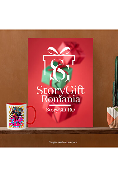 StoryGift Romania Funky Time Mug. It's Party Time Man with Wine Bottle, 330ml, Ceramic with M, With ,STG