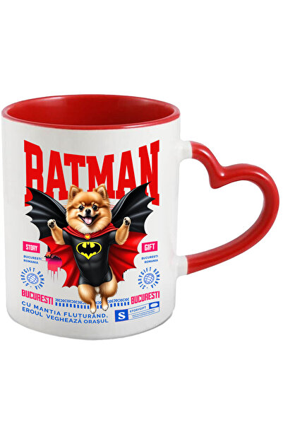 StoryGift Romania Cana Cu Pomeranian / Pomeraniancaine In Costum De Batman Cu...