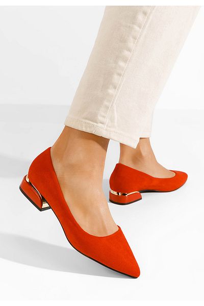 B T Shoes Bertesa V4 Red Low Heel Shoes