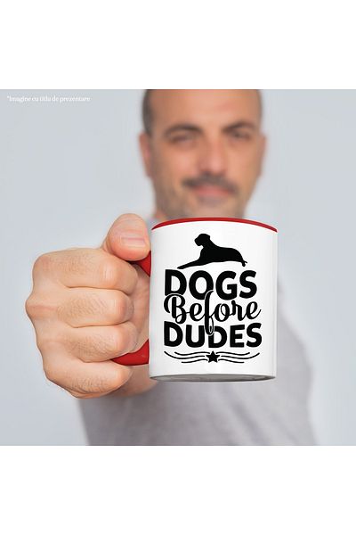 StoryGift Romania Mug for those who prioritize dogs with Red Handle, With Red Handle STG,S,STG