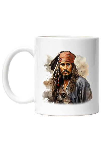 StoryGift Romania Mug With Jack Sparrow, Captain, Pirates of the Caribbean, Multicolor 330 ml, Ceramic, With