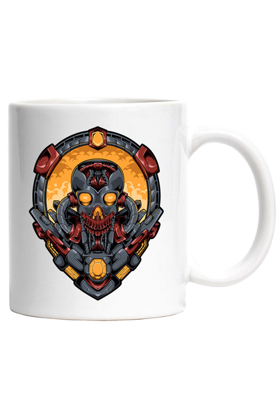 StoryGift Romania Cana Cu Robot, Monstru, Craniu, Dinti, Mecha, Sci Fi, Multi...