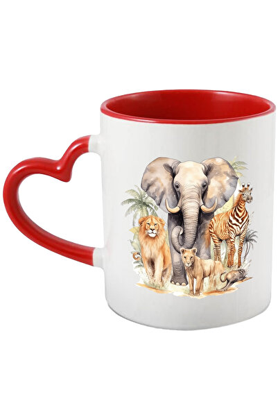 StoryGift Romania Cana Cu Animale Din Jungla | Ilustratie | Elefant | Girafa | Lei | Salbatice | P, Cu ,stg