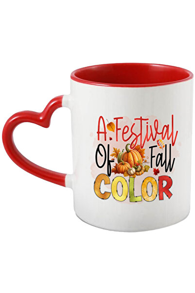 StoryGift Romania Cana Cu Mesajul "a Festival Of Fall Color", Toamna, Ilustra...