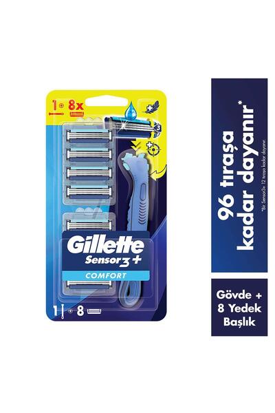 Gillette Senzor 3 Plus Comfort mašina + 8 noževa - 2 komada