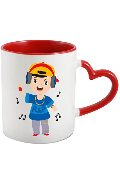 StoryGift Romania Cana Cu Cantaret, Rapper, Muzica, Casti, Lant, Tricou, Note Muzicale, Multicolor, Cu ,stg