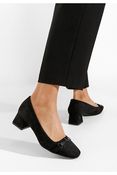 B T Shoes Pantofi Cu Toc Mic Gleria Negri