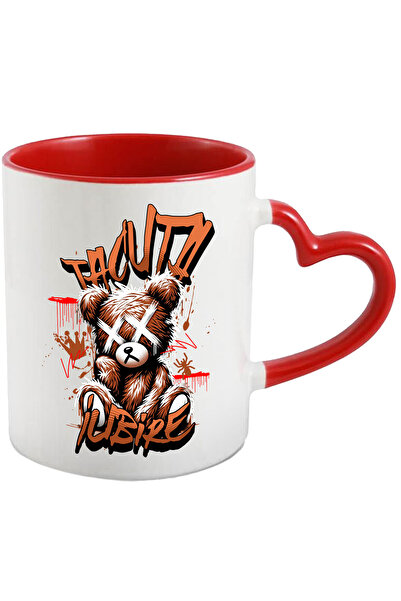 StoryGift Romania Cana Urs De Plus Maro Iubire Tacuta Toxica Dragoste, 330ml, Ceramica Cu Maner In, Cu ,stg