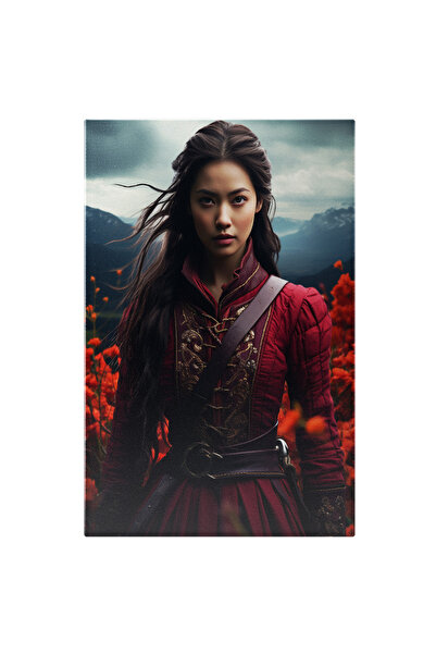 StoryGift Romania Tablou Canvas: Portret Prințesă Războinic Japoneză Cu Rochi...