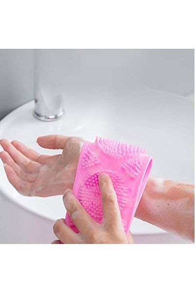 MACVI Perie de Spate din Silicon pentru Dus Macvi®, 80x11 cm, Roz