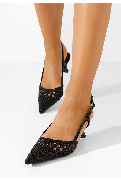 B T Shoes Pantofi Stiletto Slingback Heliosa V2 Negri