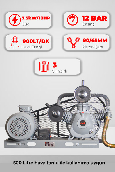GAP KOMPRESÖR Kafa Grubu 10hp 12 Bar Gk3090b