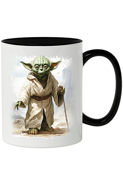 StoryGift Romania Cana Cu Yoda, Star Wars, Toiag, Nisip, Stanci, Sci Fi, Jedi, Multicolor 330 Ml, , Cu ,stg