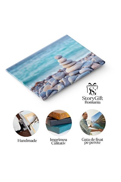 StoryGift Romania Tablou Canvas: Zen Pe Plaja - Meditatie, Relaxare, Armonie