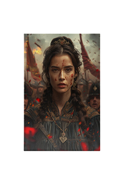 StoryGift Romania Tablou Canvas Razboinica Cu Cercei Si Coronita Cu Par Saten...
