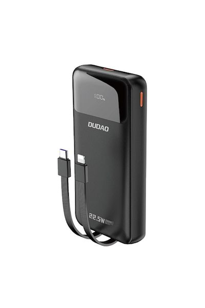 DUDAO K15Pro Powerbank 20,000mAh 22.5W PD USB-C, Lightning and USB-C Cables Built-in