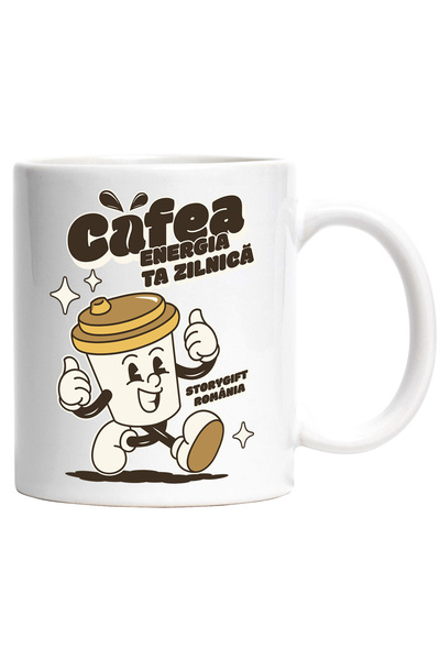 StoryGift Romania Cana Cafea, Energia Ta Zilnica Dimineata Aroma, 330ml, Cera...