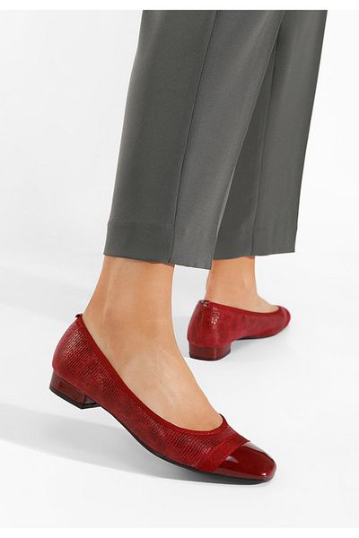 B T Shoes Ozleta Grena Low Heel Shoes