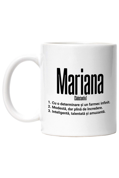 StoryGift Romania Cana Cu Numele Mariana, Si Mesaj Motivational, Determinare,...