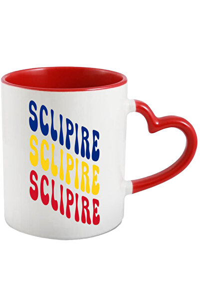 StoryGift Romania Cana Cuvantul Sclipire, In Culorile Steagului Romaniei, Ros...